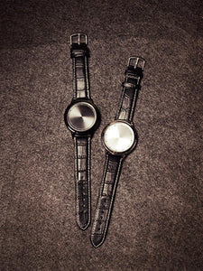 Electronics wristwatch leather strap LED - smileswithfashion