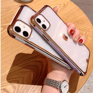 Transparent Electroplated Phone Case For IPhone - smileswithfashion