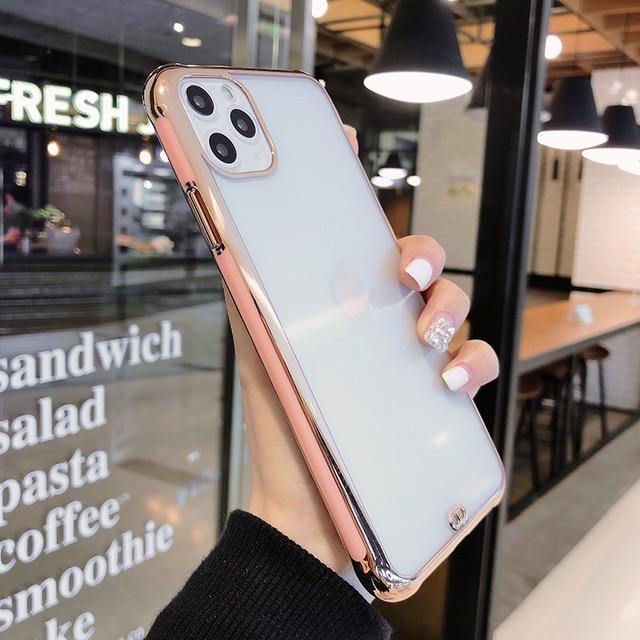 Transparent Electroplated Phone Case For IPhone - smileswithfashion
