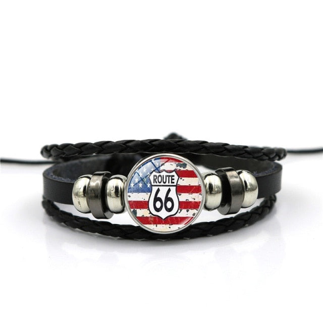 Bracelets Road 66 sign smiles with fashion USA