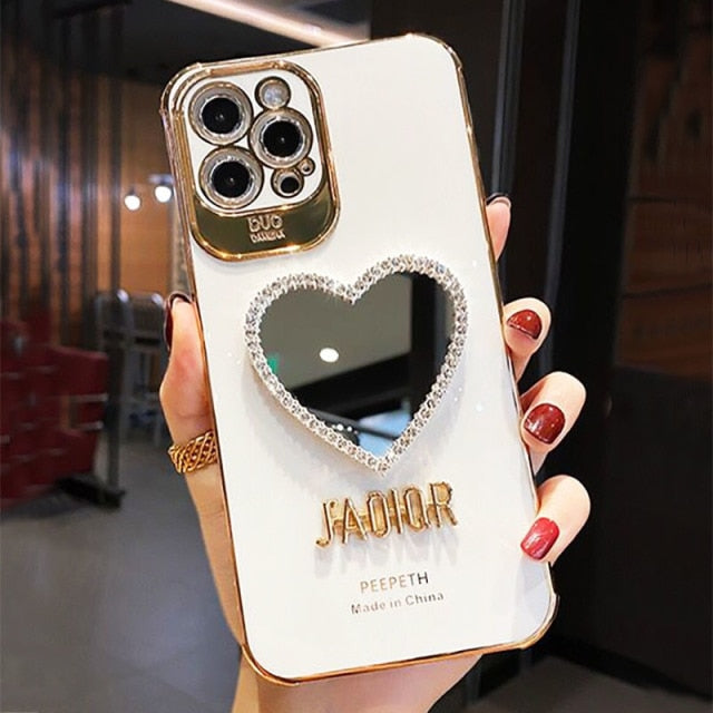 Gold Mirror Hairball Phone Case