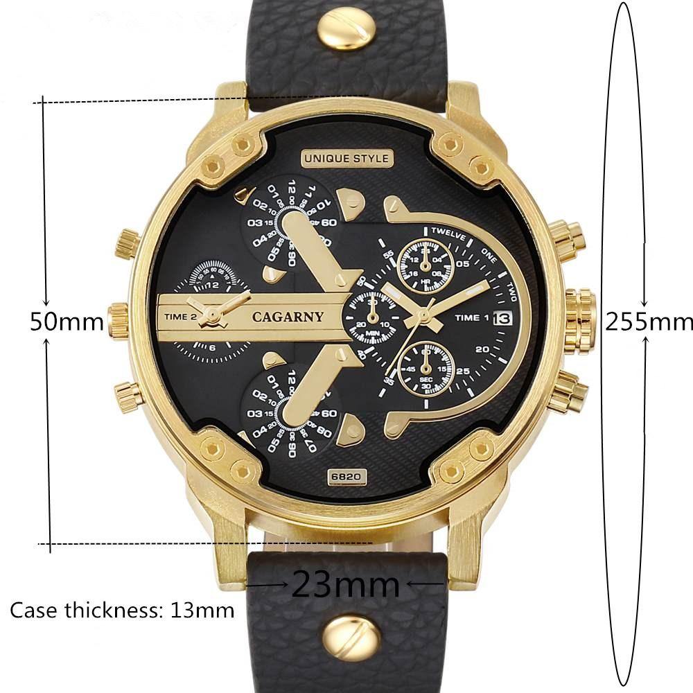 Luxury Watch with Leather Strap Watchband Gold - smileswithfashion